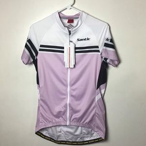 Cycling jersey s/s purple/black/white. XL
